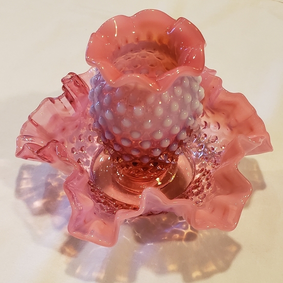 Fenton Other - SOLD! Vintage Hobnail Cranberry pieces!